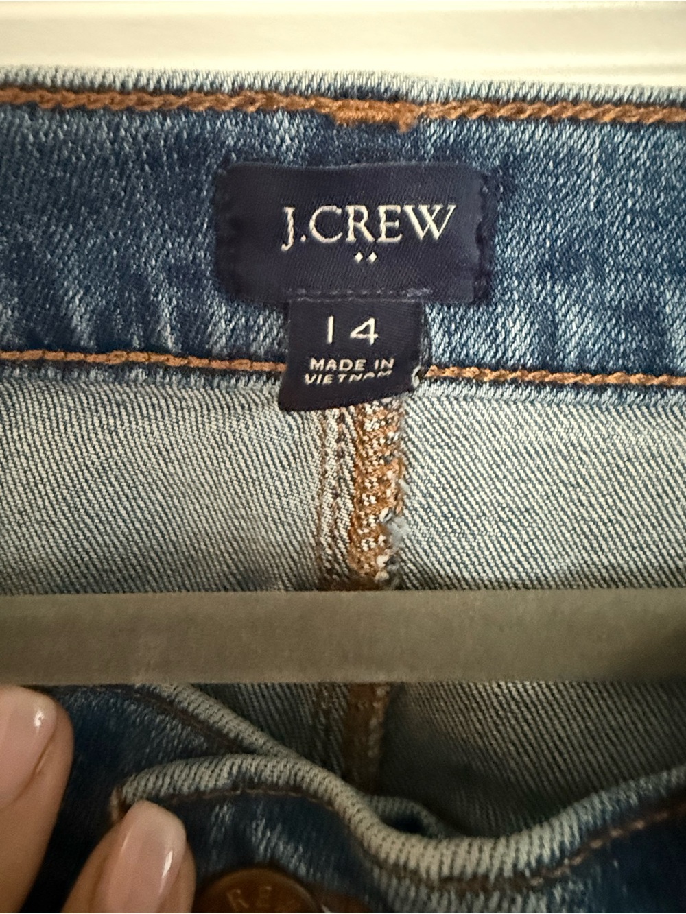 NWOT J.Crew Classic Dark Blue Denim Skirt - Picture 4 of 4